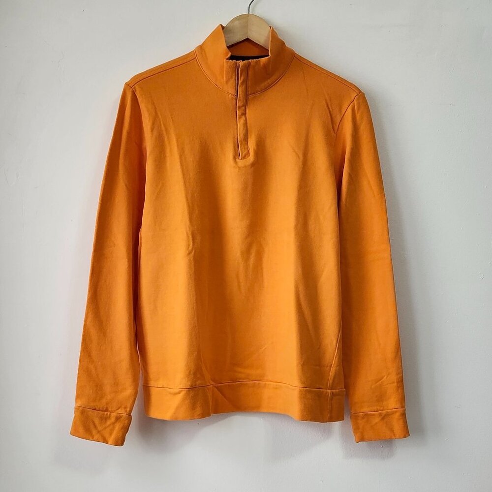 Vtg Steve & Barry's University Sportswear Orange Half-Zip Pullover College Fall